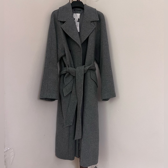 TIE BELT COAT*H&M*NWT 🏷️ - Picture 4 of 8